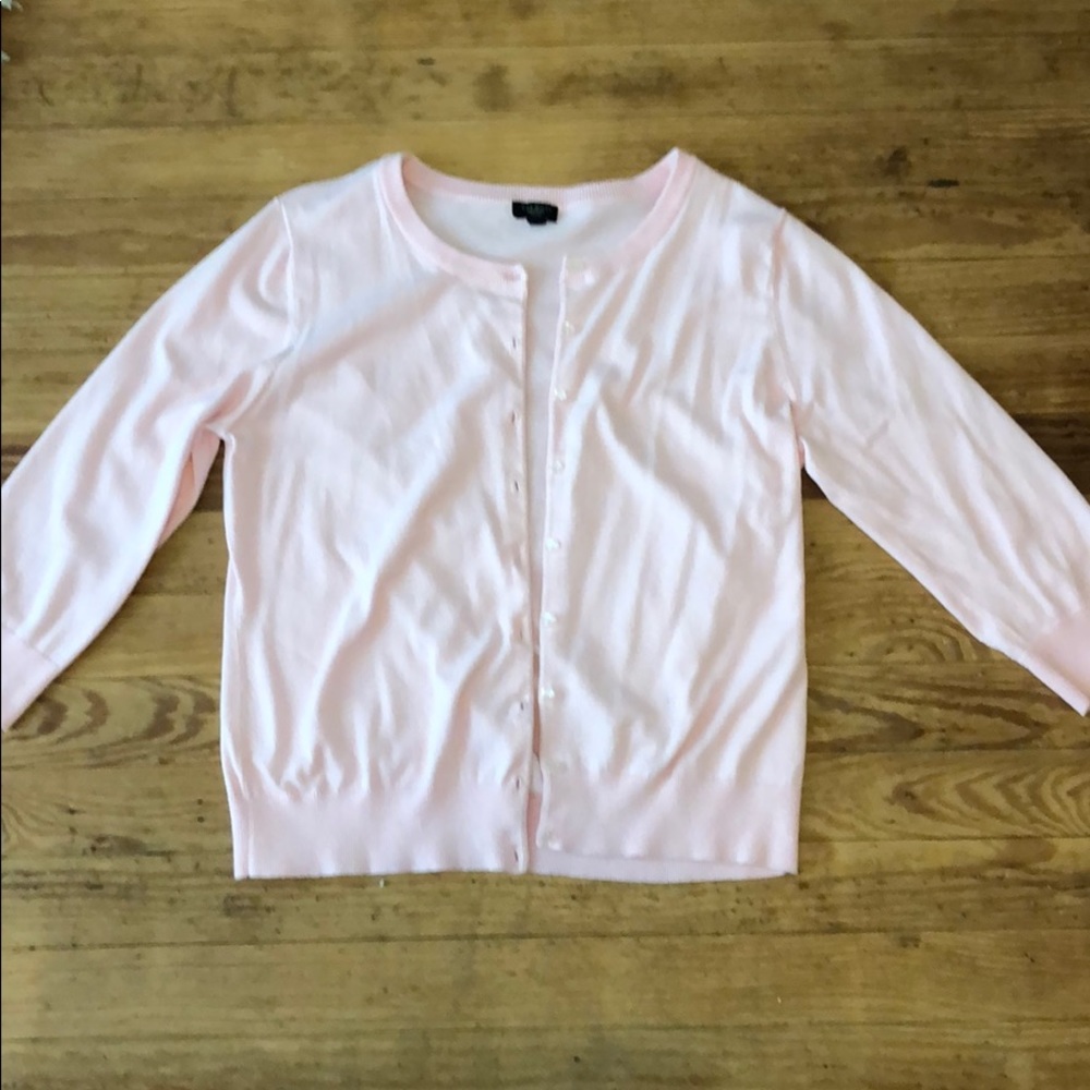 Talbots pink cardigan sz petite large